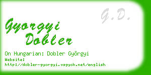 gyorgyi dobler business card